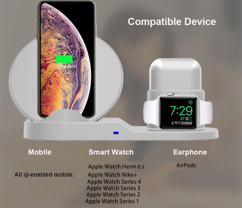 3 in 1 Fast Wireless Charger - Gizics