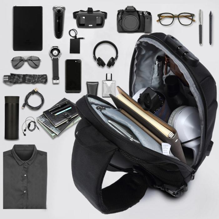 Anti-theft Bag With 3-Digit Lock - Gizics