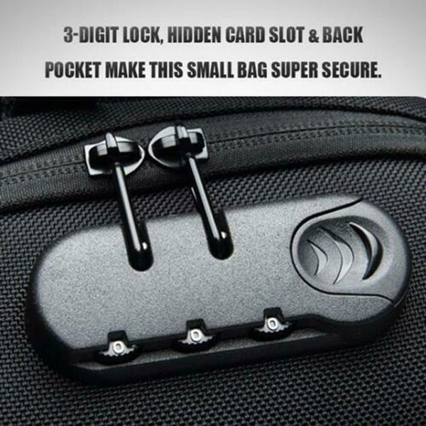 Anti-theft Bag With 3-Digit Lock - Gizics