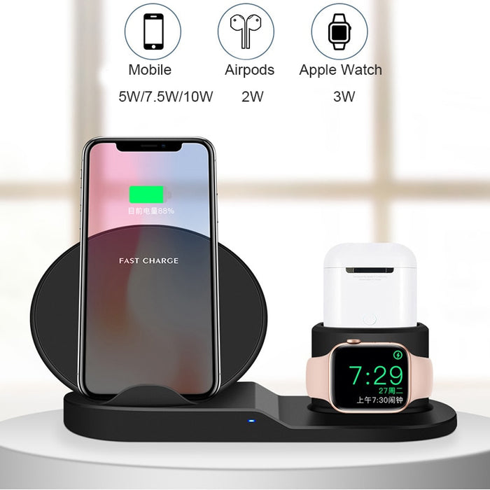 3 in 1 Fast Wireless Charger - Gizics