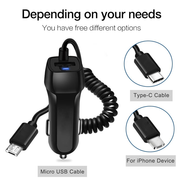 Retractable Cable Phone Charger - Gizics